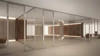 Fabric Glass Partition in Gurgaon for modern office interiors