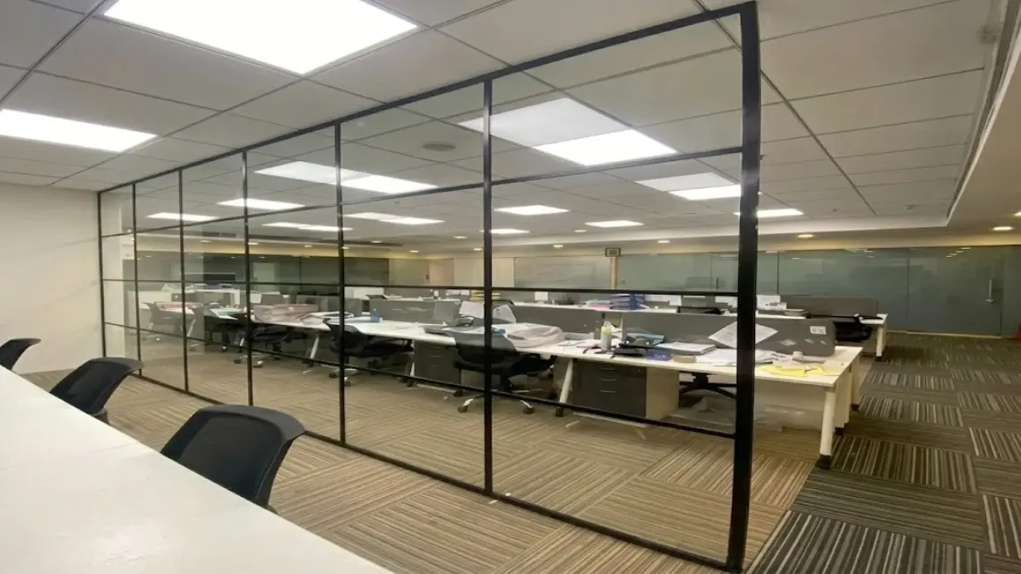 Glass cabin partition in Noida for office workspace