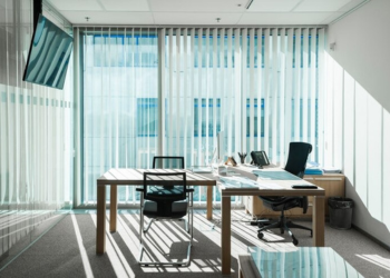 Fabric Glass Partition
