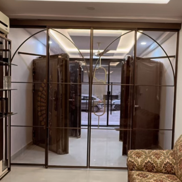 Modern Syncro Sliding Partitions in Faridabad for seamless, stylish space division in homes and offices.